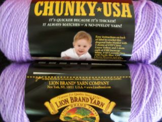 Lion Brand Chunky USA Yarn Lavender Jazz 2SK