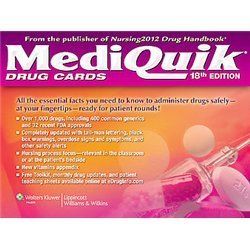 New Mediquik Drug Cards Lippincott Williams Wilkins 1609136233