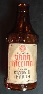 1964 Estonian Liquor Vana Tallinn Old Small Bottle RARE