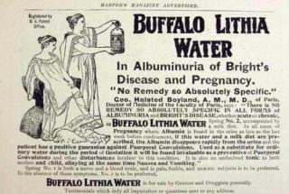 1901 Buffalo Lithia Water Vintage Print Ad