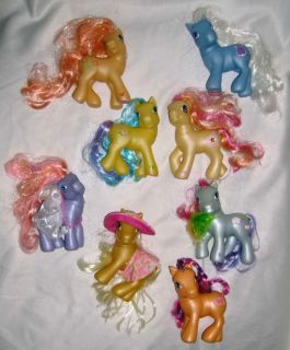 My Little Pony 8 Ponies Sparkles Gems Long Manes VNCC