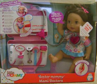 FISHER PRICE LITTLE MOMMY DOCTOR MOMMY INTERACTIVE DOLL W KIT HISPANIC