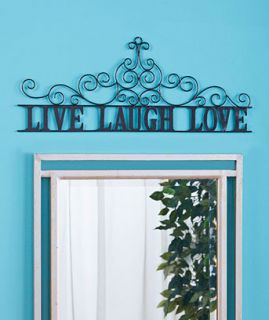 Live Laugh Love Metal Iron Scroll Wall Art Door Hanging Home Decor