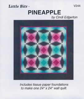 Little Bits Foundation Piecing Quilt Pattern Pineapple by Cindi
