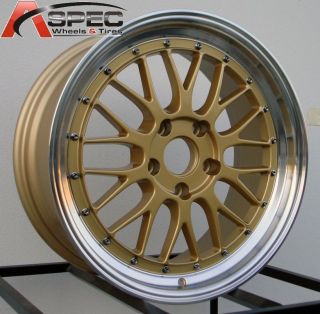 18x8 18x9 LM Style Gold Wheel Fit Mazda RX8 Honda S2000 S2K Lexus