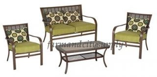 Living Accents S4 AGC08300 Biscayne Deep Seating 4pc Outdoor Patio