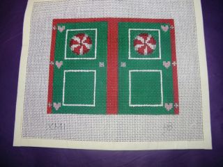HP Needlepoint Canvas Christmas Ginger Bread Doors with Candy by XMI