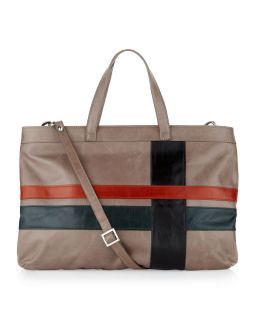 Lodis Evelyn Colorblock Tote Taupe