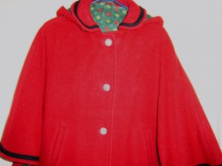  Red Cape Poncho Cloak By Spezial Loder warm or use for Play or props