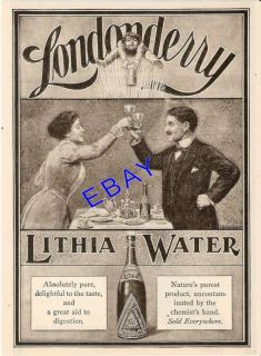 1900 Londonderry Lithia Spring Water Ad Nashua NH