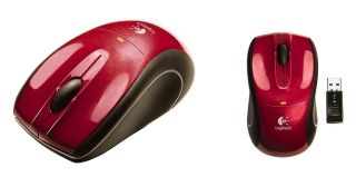 Logitech V320 Red Cordless Optical Notebook Mouse 910 000496