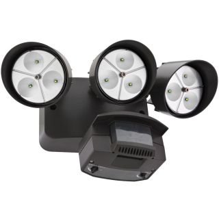 Lithonia Bronze 3 Head Outdoor LED Security Floodlight Motion Sensor