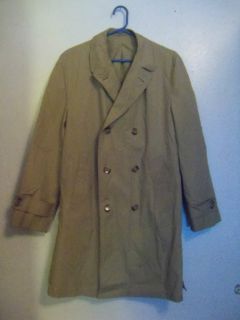 London Fog Khaki Trench Coat Size 38 Regular Mens Womens Unisex Jacket