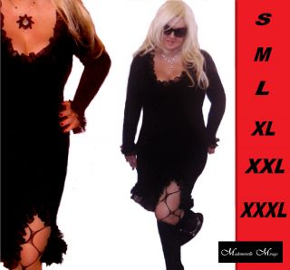 MirageLola Elegant Sexy Cool Woman Black Short Dress Size L XL 2XL