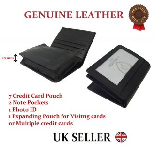 Designer J Wilson Real Genuine Mens High Quality Leather Card ID