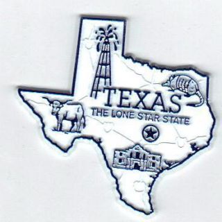 TEXAS THE LONE STAR STATE STATE MAP OUTLINE FRIDGE MAGNET, NEW free