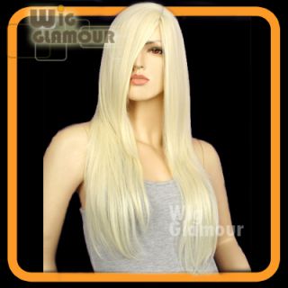 Long 25cm Light Blonde Wavy Bangs Hair Wig LL03