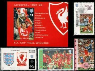 Liverpool FA Cup Winners 1991 1992 Football Stamps