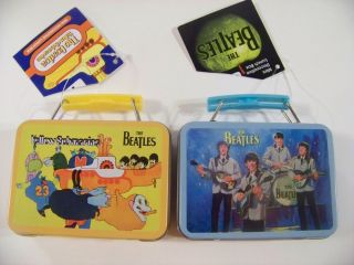 Kurt Adler Replicas of 1964 Era BEATLES Lunch Boxes New with Tags