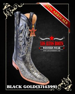 Square Toe Caguama Print Cowboy Boot by Los Altos Boots
