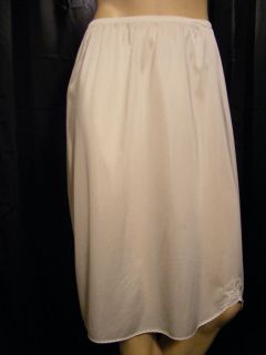 Lorraine White Nylon Lace Half Slip Size Large Waist 30 40 Length 25