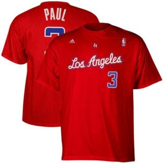 Chris Paul Los Angeles Clippers Adidas Player Red Jersey T Shirt Mens