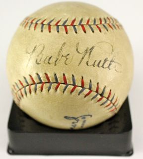 Babe Ruth Lou Gehrig Dual Signed Baseball JSA