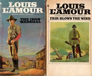 Louis LAmour 2 Paperback Lot 2 1978 79 Bantam Books