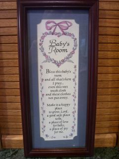 Bless this BABYS ROOM PRAYER Print Plaque for your Home Interior Decor