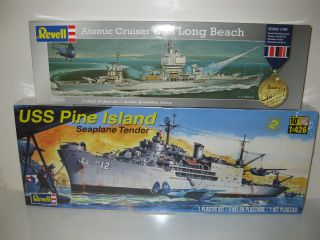 Military SHIP Lot USS Pine Island and USS Long Beach