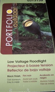 Path Walk Deck Light Portfolio Floodlight Low Voltage Black Aluminum
