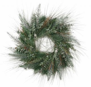 30 Long Needle Pine with Eucalyptus Christmas Wreath