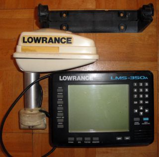 Lowrance LMS 350A Fishfinder Head and GPS for Parts Unknown Condition