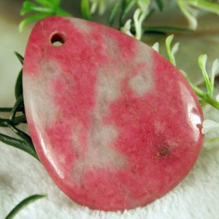 Unique Pink Agate Teardrop Stone Loose Beads Pendant 1P