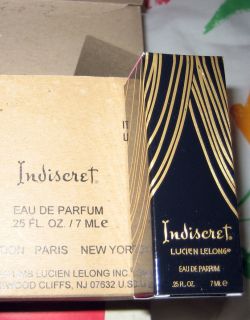 Lucien Lelong Indiscret LOT OF SIX .25 oz 7ml perfume EDP Vintage Very
