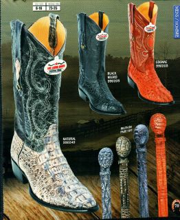 Los Altos Mens Genuine Caiman Hornback Leather Western Cowboy Boots J