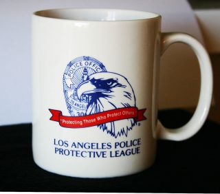 Los Angeles Police Protective League Mug LAPD Coffee Cup, badge, eagle