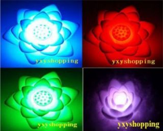 10 Pcs LED 7 Color Lotus Flower Lamp Changing Night Light Halloween