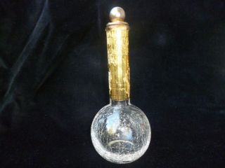 Lucien Lelong WHISPER Crackle Gourd shaped Perfume Bottle Vintage EUC