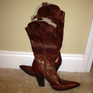 BCBG Cowgirl Boots Size 8 5