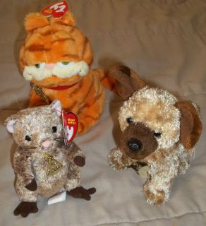  the Movie TY Beanie Babies Garfield Odie the Dog Louis the Mouse