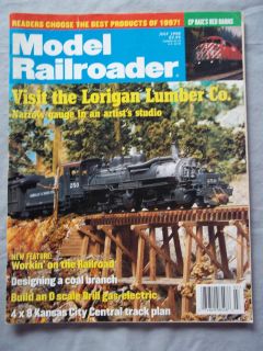 Railroader July 1998 Lorigan Lumber Kansas City Central Bachmann Shay