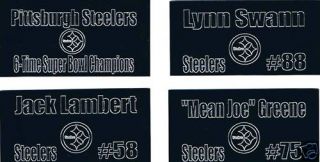 Lynn Swann Jack Lambert Joe Greene Nameplate Steelers