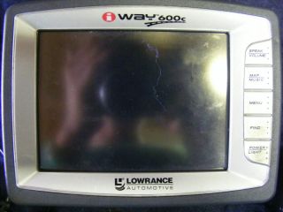 Lowrance Iway 600C Automotive GPS Receiver Marine Boat 042194530703