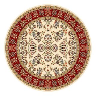 Lyndhurst Ivory Red Area Rugs 5 Round