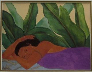 Signed Luana Matted Ready to Frame Pegge Hopper Hawaii Giclee