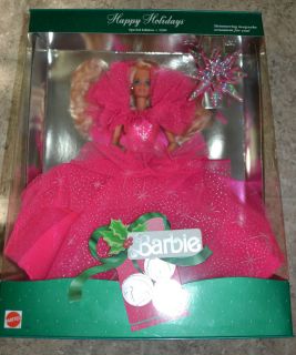 CHD001 Happy Holidays 1990 Special Edition Barbie Doll + Keepsake