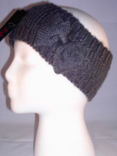 Style Lab Winter Head Band Bow Design Gray Color One Size New