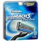 Gillette Mach3 TURBO 8 Razor Blades NEW FACTORY SEALED foreign buyers