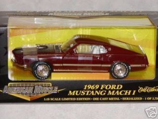 Ertl 1 18 69 Ford Mustang Mach I Royal Maroon 1 3750